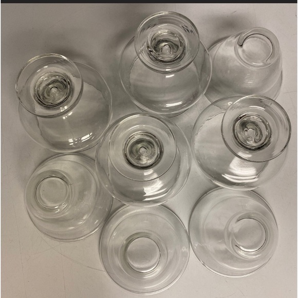 Crisa Set of Four Cracked Ice Icer Liner Handblown Glass - Picture 8 of 11